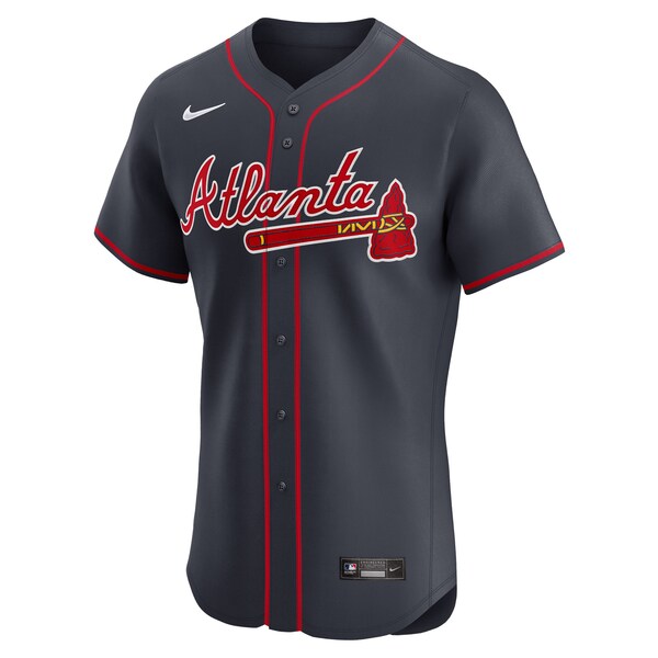 Men's Atlanta Braves Ronald Acu?a Jr. Nike Navy Alternate Elite Jersey