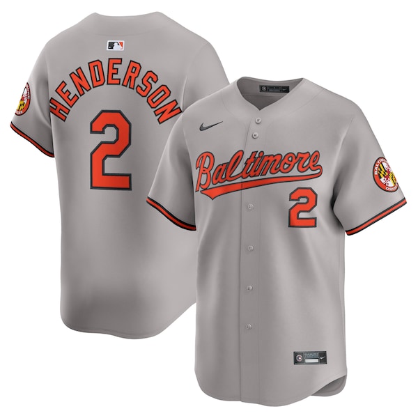 Men's Baltimore Orioles Gunnar Henderson Nike Gray Road Limited Player Jersey