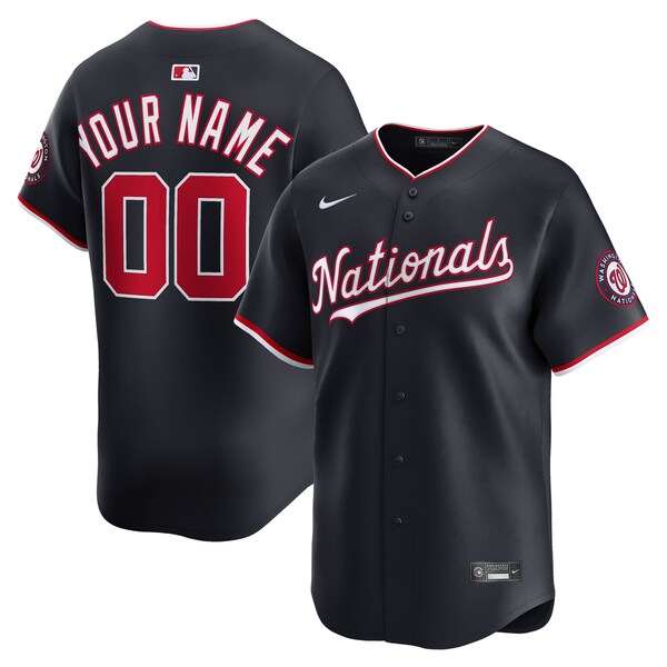Men's Washington Nationals Nike Navy Alternate Limited Custom Jersey