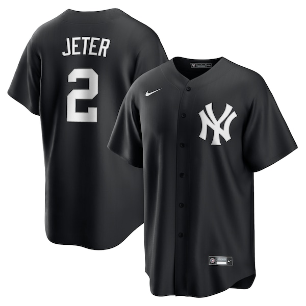 Men's New York Yankees Derek Jeter Nike Black Replica Player Jersey
