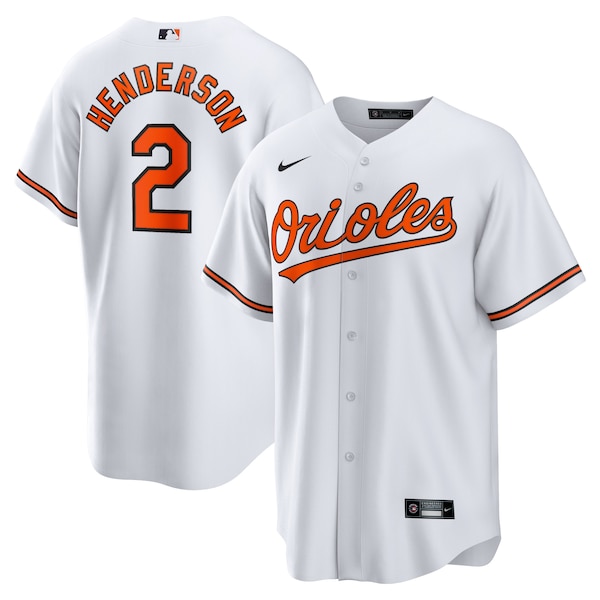 Men's Baltimore Orioles Gunnar Henderson Nike White Home Replica Player Jersey