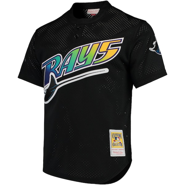Men's Tampa Bay Rays Wade Boggs Mitchell & Ness Black Cooperstown 1991 Mesh Batting Practice Jersey