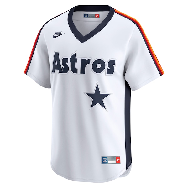 Men's Houston Astros Nike White Throwback Cooperstown Collection Limited Jersey