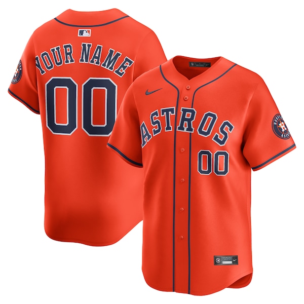 Men's Houston Astros Nike Orange Alternate Limited Custom Jersey