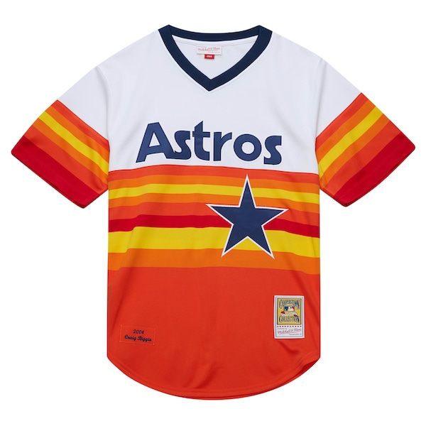 Men's Houston Astros Craig Biggio Mitchell & Ness White 2004 Cooperstown Collection Authentic Throwback Jersey