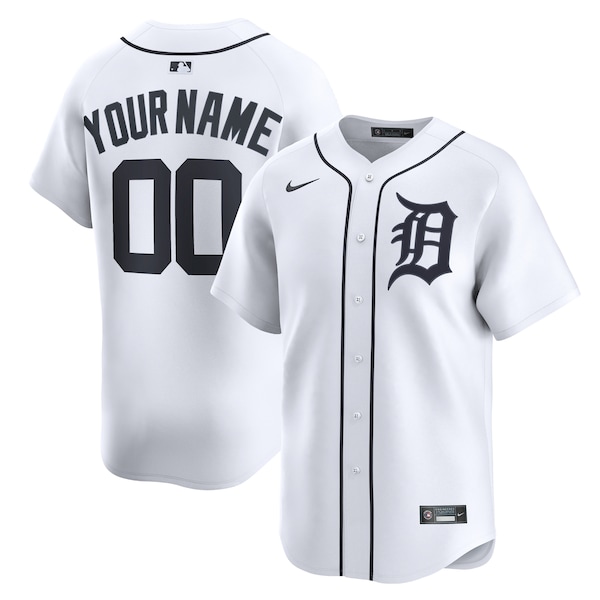 Men's Detroit Tigers Nike White Home Limited Custom Jersey