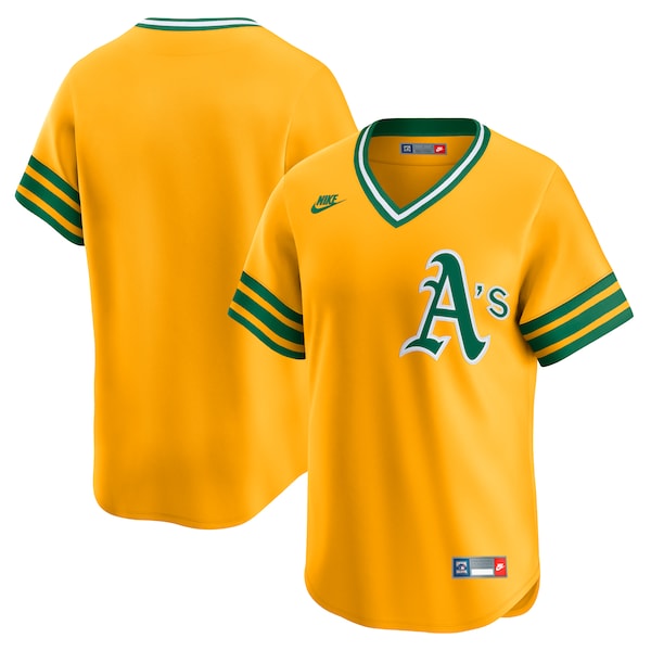 Men's Athletics Nike Gold Cooperstown Collection Limited Jersey
