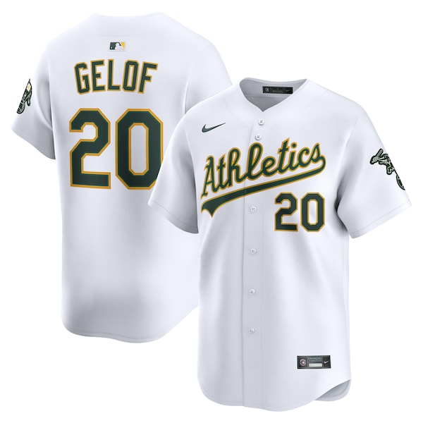 Men's Athletics Zack Gelof Nike White Home Limited Player Jersey