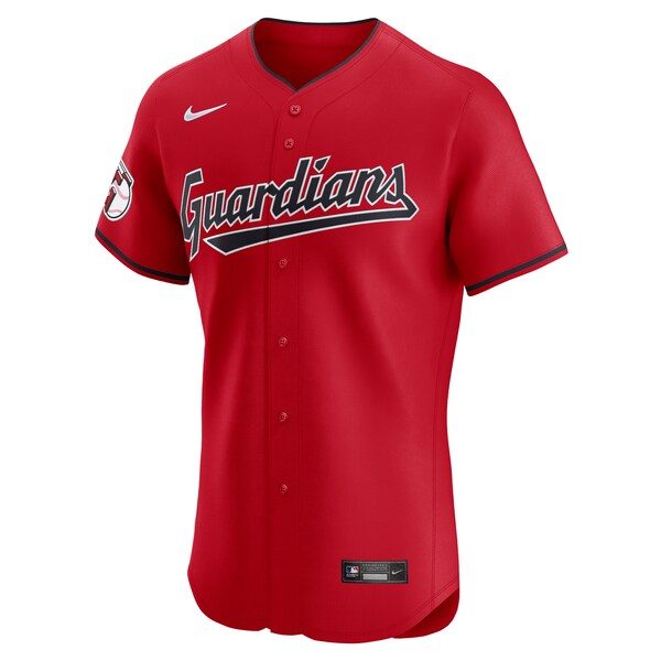Men's Cleveland Guardians Nike Red Alternate Vapor Premier Elite Patch Jersey