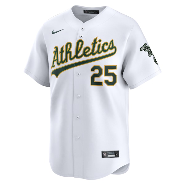 Men's Athletics Brent Rooker Nike White Home Limited Player Jersey