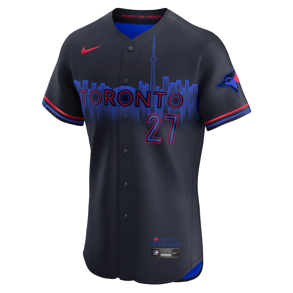 Men's Toronto Blue Jays Vladimir Guerrero Jr. Nike Navy 2024 City Connect Elite Player Jersey