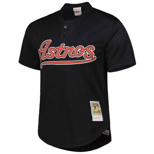 Men's Houston Astros Craig Biggio Profile Black Big & Tall Cooperstown Collection Mesh Batting Practice Jersey