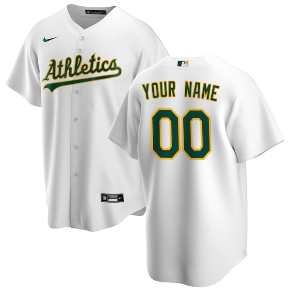 Men's Athletics Nike White Home Replica Custom Jersey