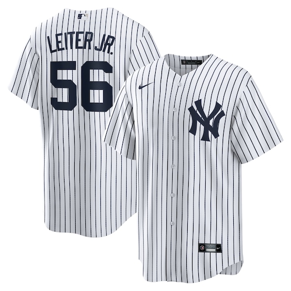 Men's New York Yankees Mark Leiter Jr. Nike White Home Replica Jersey
