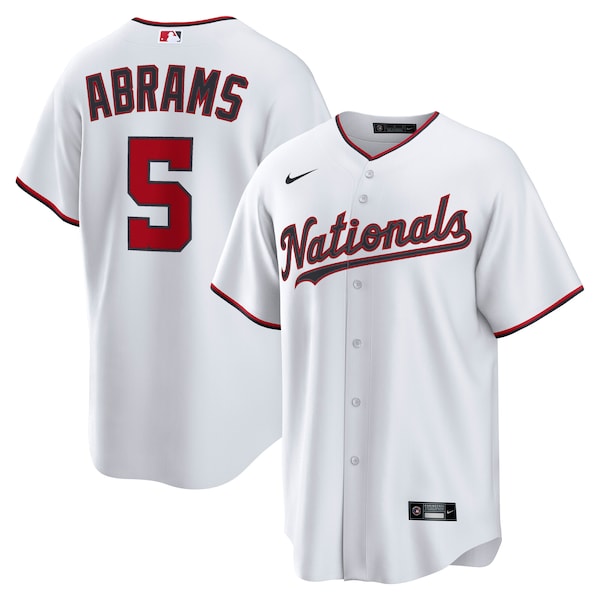 Men's Washington Nationals CJ Abrams Nike White Home Replica Jersey
