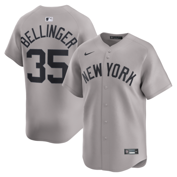 Men's New York Yankees Cody Bellinger Nike Gray Road Limited Player Jersey