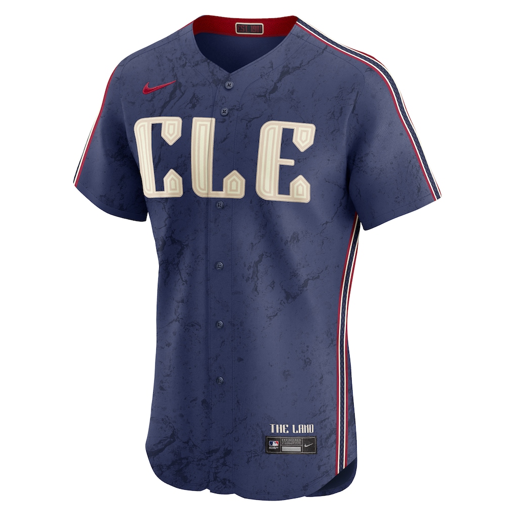 Men's Cleveland Guardians Nike Navy 2024 City Connect Elite Jersey