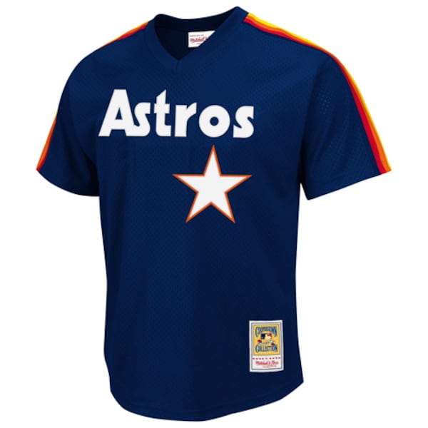 Men's Houston Astros Nolan Ryan Mitchell & Ness Navy 1988 Authentic Cooperstown Collection Mesh Batting Practice Jersey