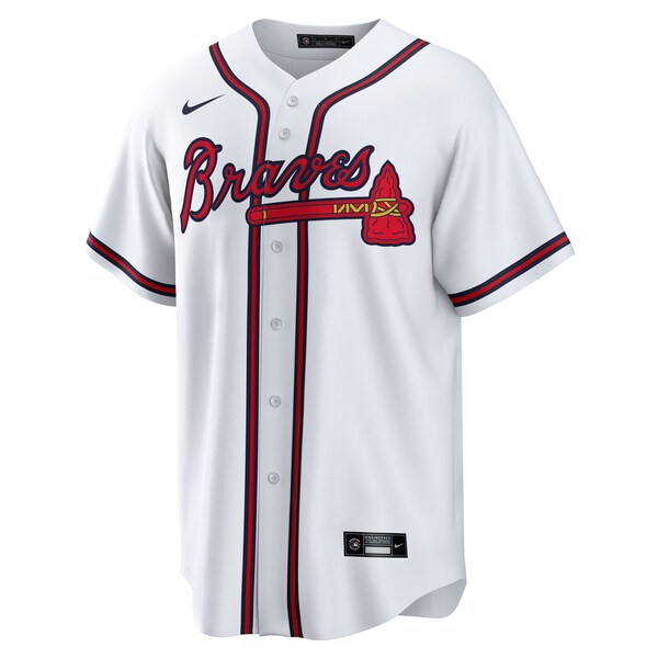 Men's Atlanta Braves Spencer Schwellenbach Nike White Home Replica Jersey