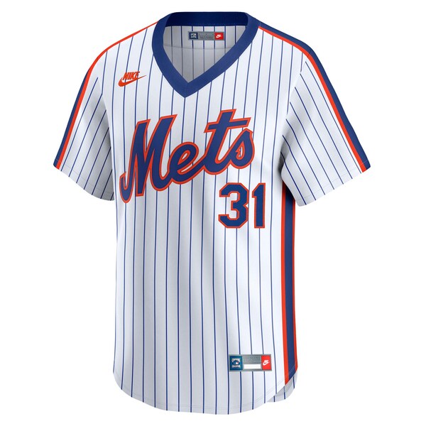 Men's New York Mets Mike Piazza Nike White Throwback Cooperstown Collection Limited Jersey
