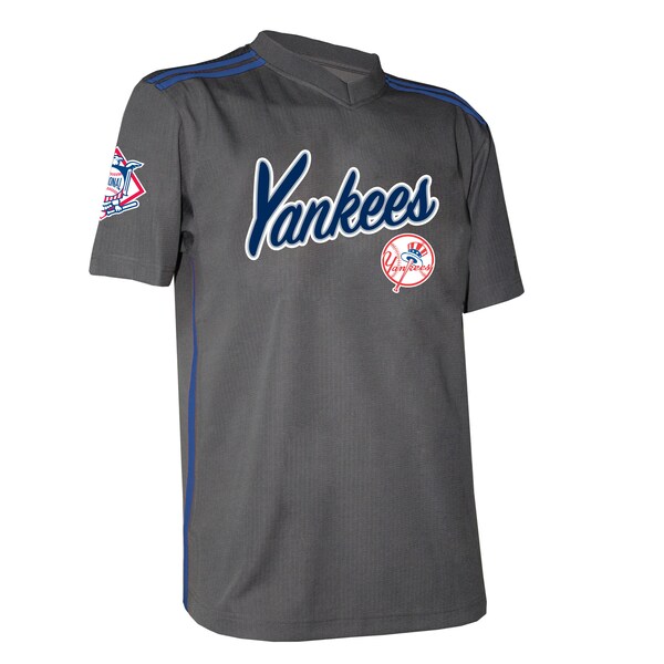 Men's New York Yankees Stitches Charcoal Team V-Neck Jersey