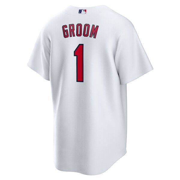 Men's St. Louis Cardinals Nike White #1 Groom Home Replica Jersey
