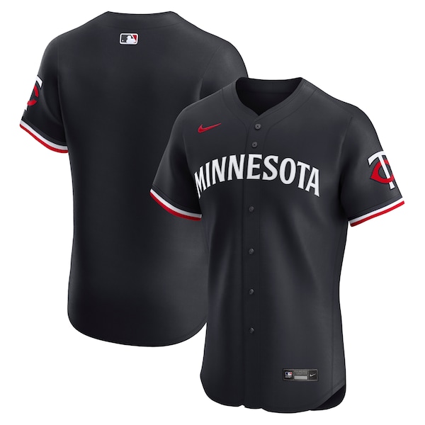 Men's Minnesota Twins Nike Navy Alternate Vapor Premier Elite Patch Jersey