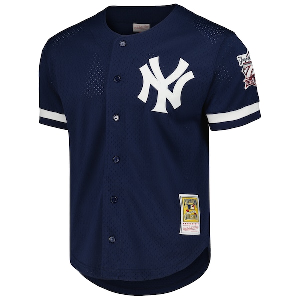 Men's New York Yankees Derek Jeter Mitchell & Ness Navy Cooperstown Collection Mesh Batting Practice Button-Up Jersey