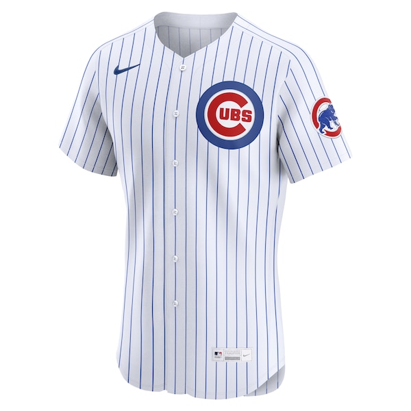 Men's Chicago Cubs Dansby Swanson Nike White Home Elite Jersey