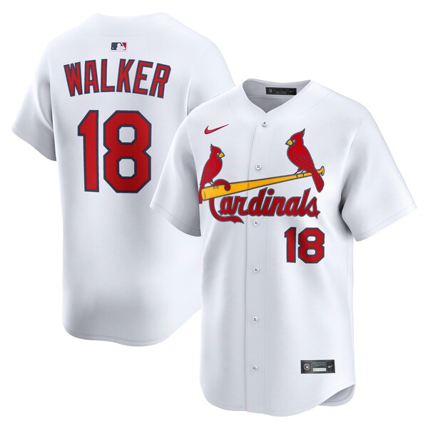 Men's St. Louis Cardinals Jordan Walker Nike White Home Limited Player Jersey