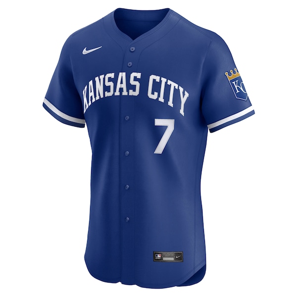 Men's Kansas City Royals Bobby Witt Jr. Nike Royal Alternate 2 Elite Player Jersey