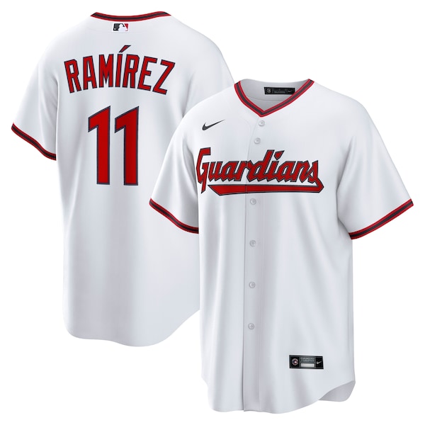 Men's Cleveland Guardians José Ramírez Nike White Home Replica Jersey
