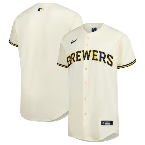 Men's Milwaukee Brewers Nike Cream Home Elite Jersey