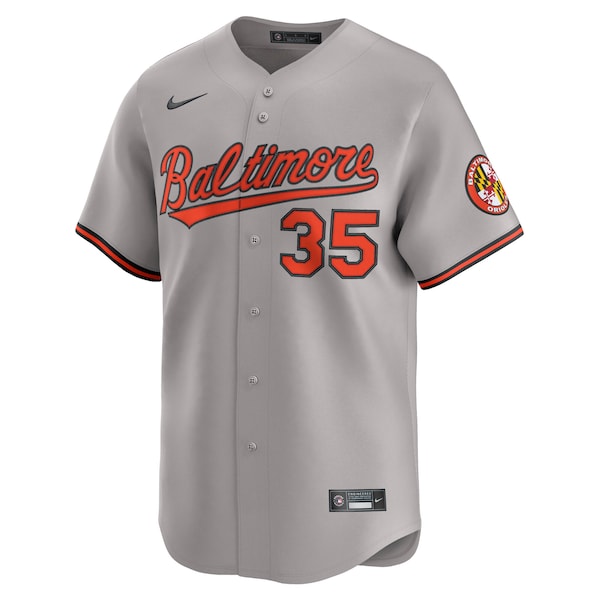 Men's Baltimore Orioles Adley Rutschman Nike Gray Road Limited Player Jersey