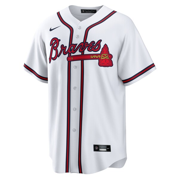 Men's Atlanta Braves Marcell Ozuna Nike White Home Replica Jersey