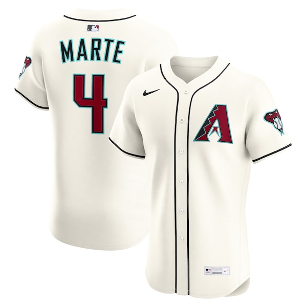 Men's Arizona Diamondbacks Ketel Marte Nike Cream Home Elite Jersey