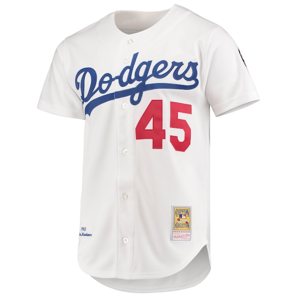 Men's Los Angeles Dodgers Pedro Martinez Mitchell & Ness White 1993 Cooperstown Collection Home Authentic Jersey