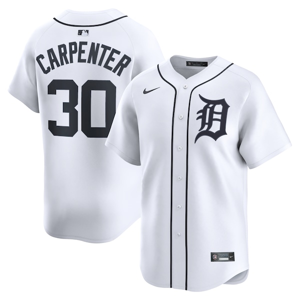 Men's Detroit Tigers Kerry Carpenter Nike White Home Limited Player Jersey