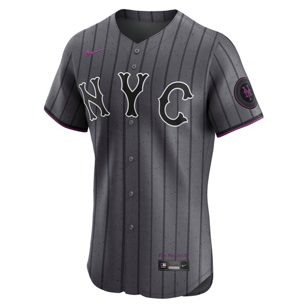 Men's New York Mets Francisco Lindor Nike Gray City Connect Elite Jersey