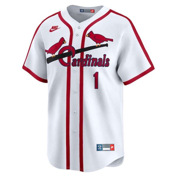 Men's St. Louis Cardinals Ozzie Smith Nike White Throwback Cooperstown Collection Limited Jersey
