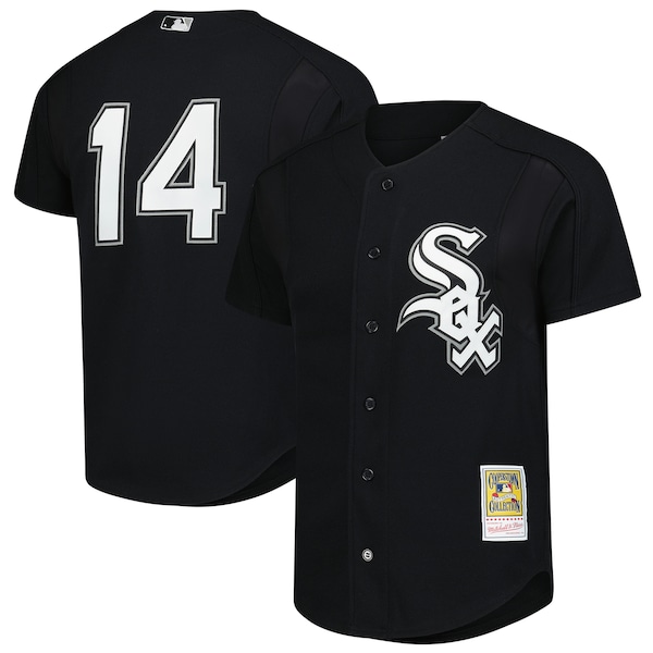 Men's Chicago White Sox Paul Konerko Mitchell & Ness Black Authentic Batting Practice Jersey