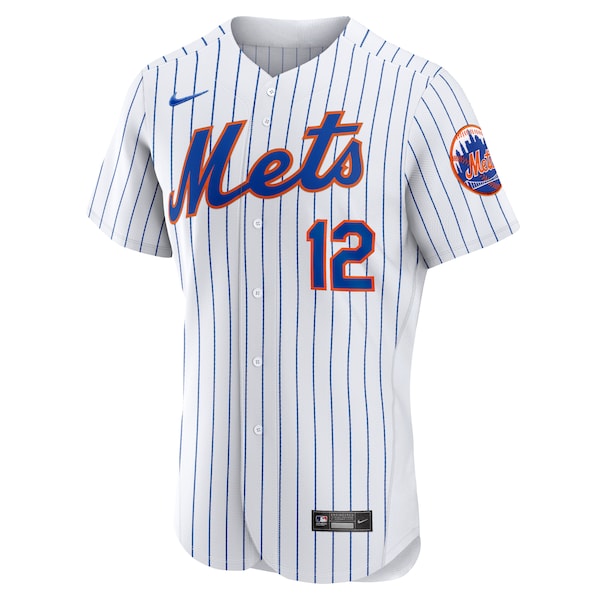 Men's New York Mets Francisco Lindor Nike White Home Authentic Player Jersey