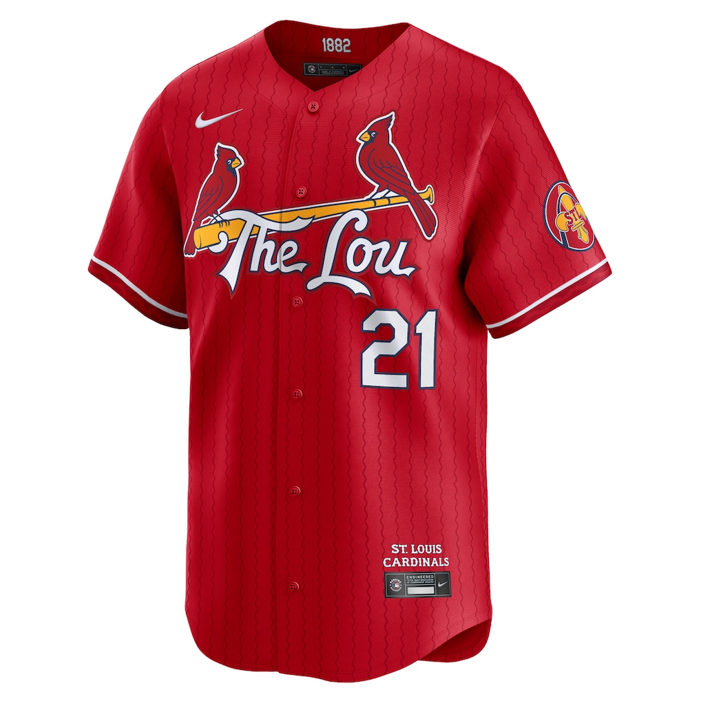 Men's St. Louis Cardinals Lars Nootbaar Nike Red City Connect Limited Player Jersey