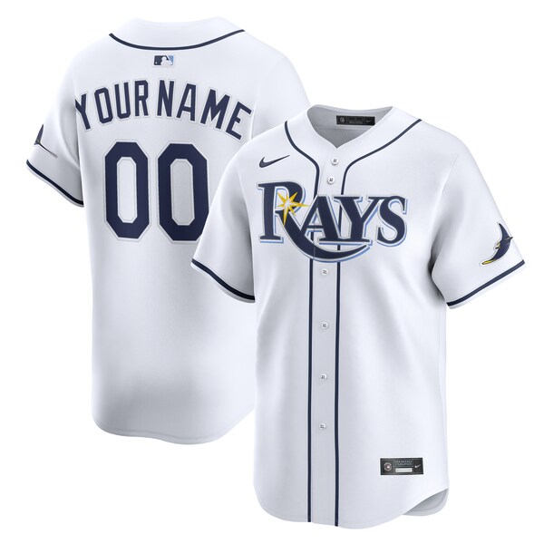 Men's Tampa Bay Rays Nike White Home Limited Custom Jersey