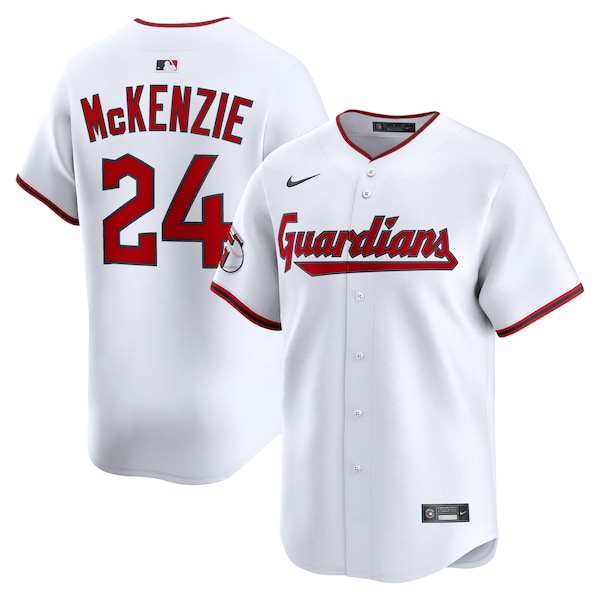 Men's Cleveland Guardians Triston McKenzie Nike White Home Limited Player Jersey
