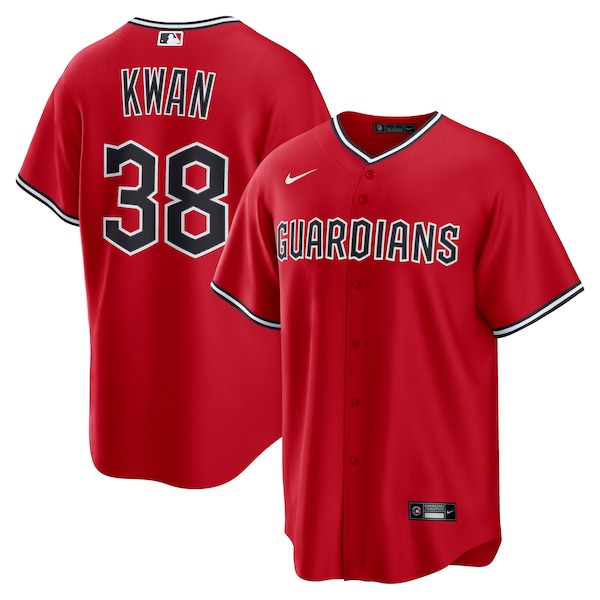 Men's Cleveland Guardians Steven Kwan Nike Red Alternate 2 Replica Jersey