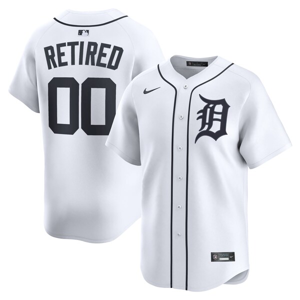 Men's Detroit Tigers Nike White Home Limited Pick-A-Player Retired Roster Jersey