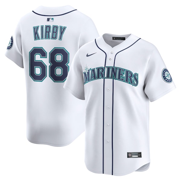 Men's Seattle Mariners George Kirby Nike White Home Limited Player Jersey