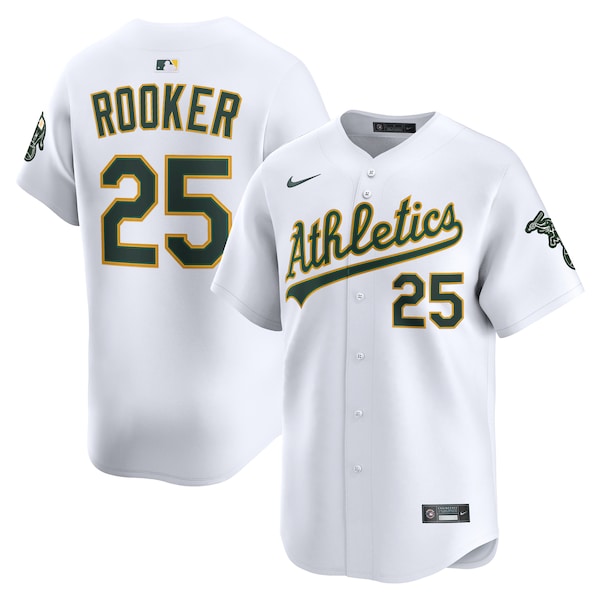 Men's Athletics Brent Rooker Nike White Home Limited Player Jersey