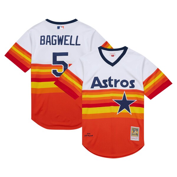 Men's Houston Astros Jeff Bagwell Mitchell & Ness White 2004 Cooperstown Collection Authentic Throwback Jersey